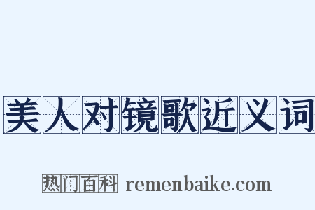 美人对镜歌近义词是什么意思的图片